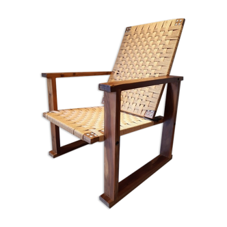 Old brutalist armchair