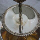 Silver metal cake display