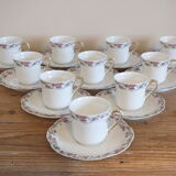 Majorelle Nancy for Haviland suite of 10 porcelain coffee cups