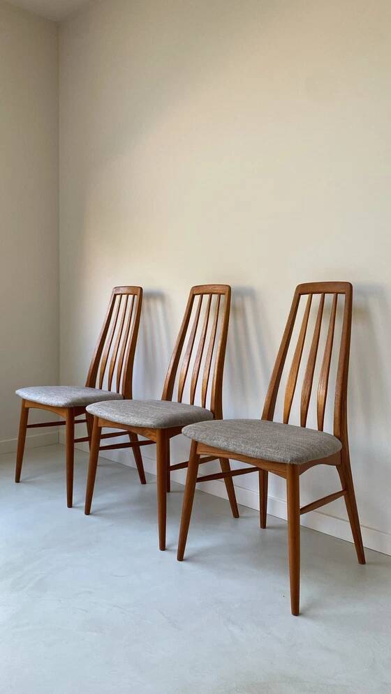 Six Vintage Wooden Dining Chairs Danish From Koefoed Hornslet