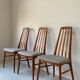 Six Vintage Wooden Dining Chairs Danish From Koefoed Hornslet