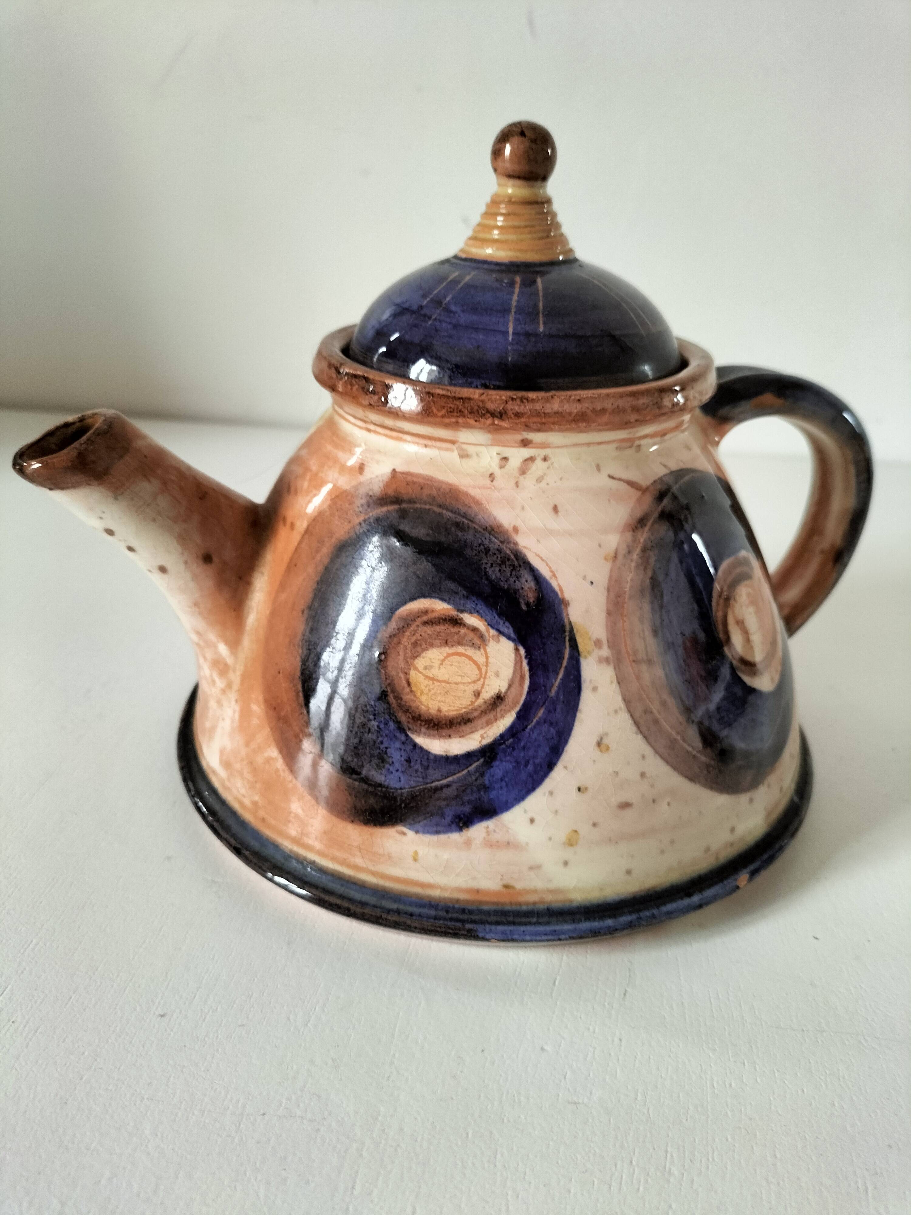 Red earthenware teapot
