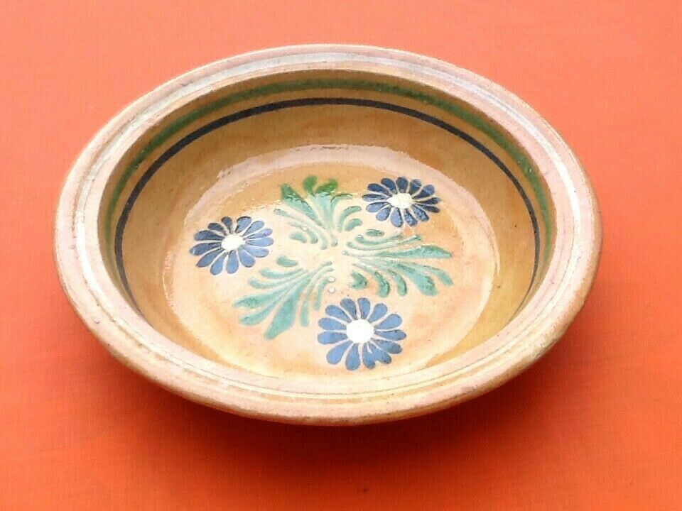 Alsatian pottery serving dish ref: 19 diameter: 315m weight: 1kg330