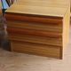 vintage bedside tables in elm by Simat Doubinski Brothers