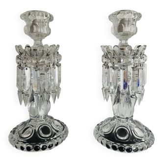 Baccarat pair of Thor model candlesticks