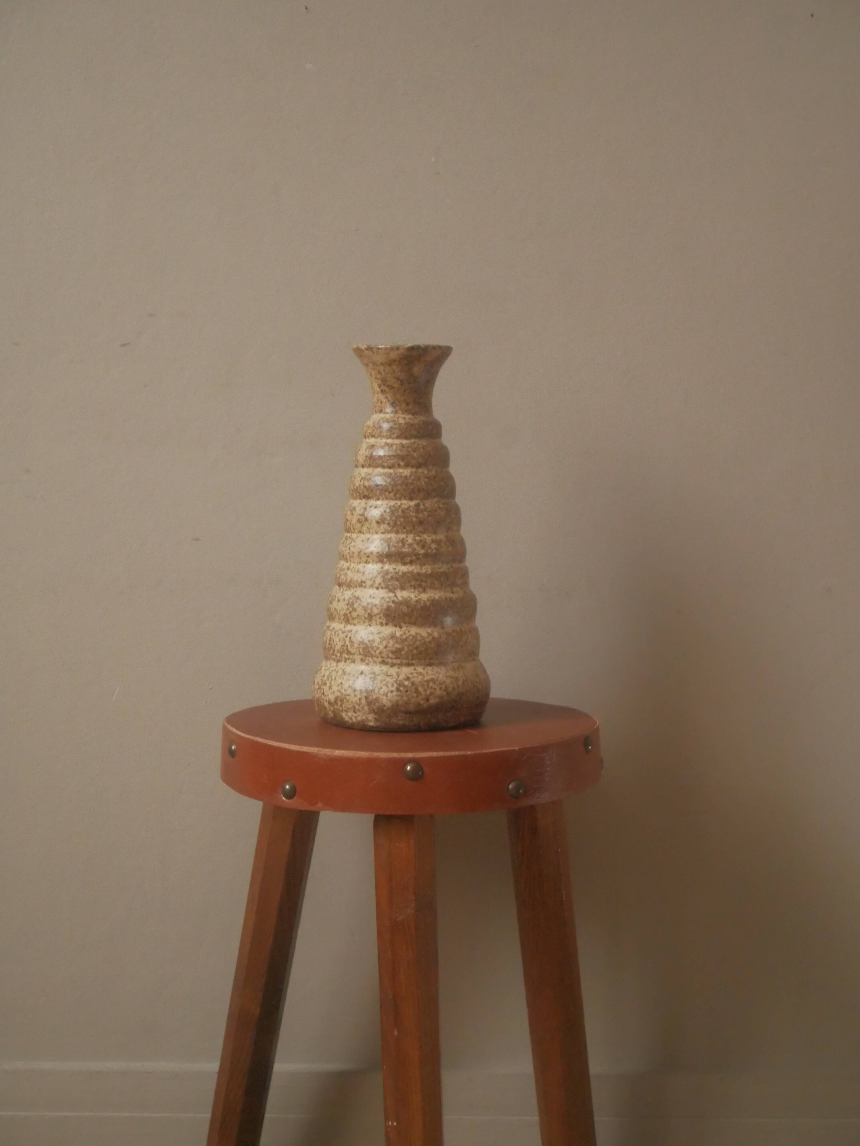 Ceramic soliflore vase handcrafted Scandinavian country decoration handmade pottery