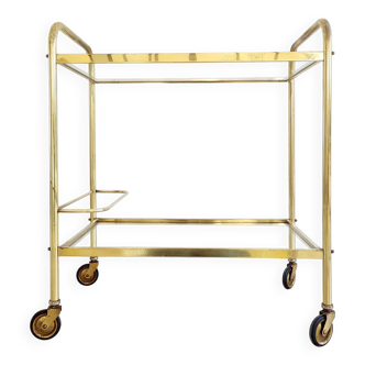Antique brass serving trolley