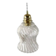 Vintage portable lamp in electrified chiseled glass to nine