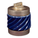 Tommaso Barbi Blue Glazed Ceramic and Brass-Toned Metal Table Lighter, 1970