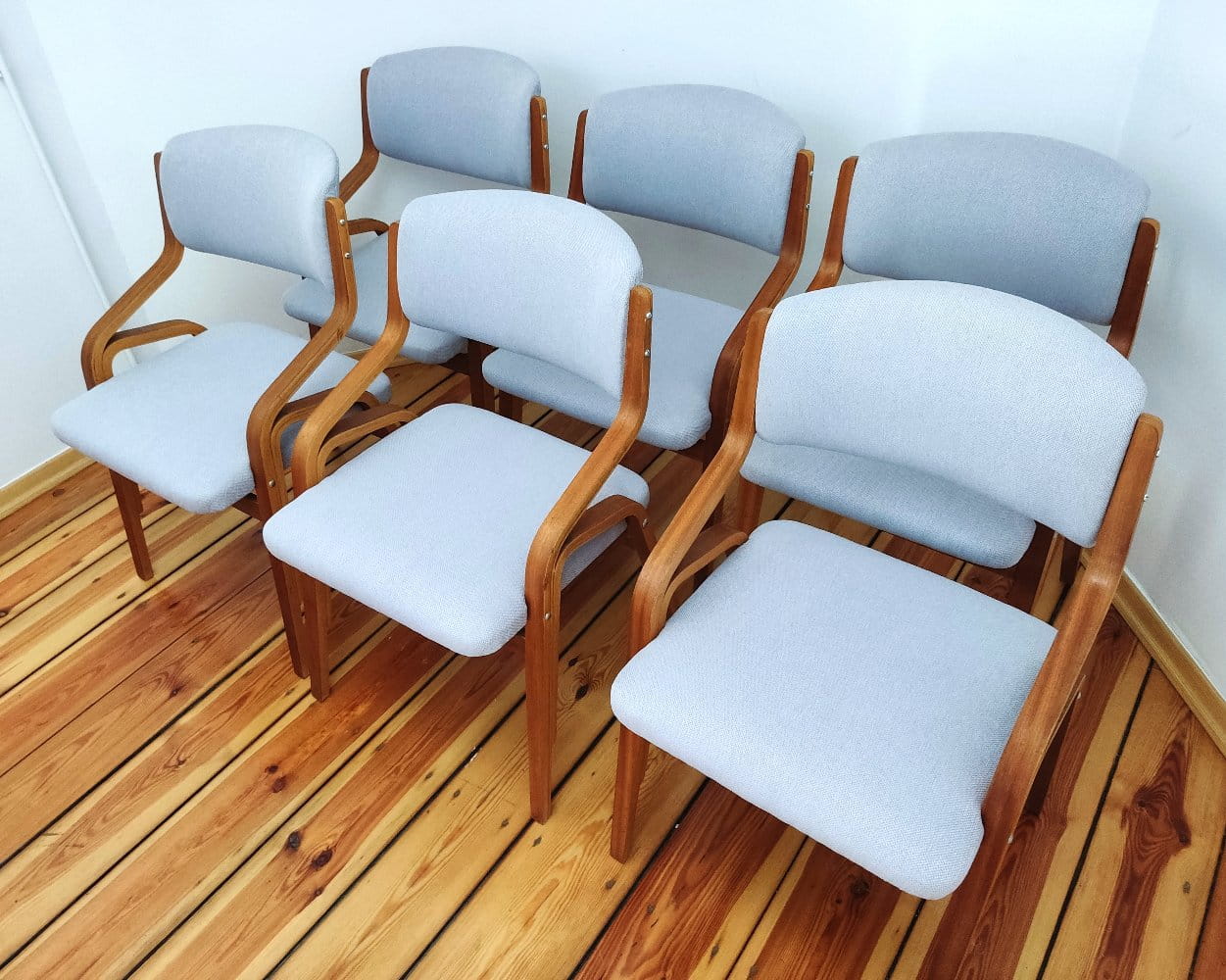 Set of Six Chairs by L. Volák for Dřevopodnik Holešov, Czechoslovakia, 1960s