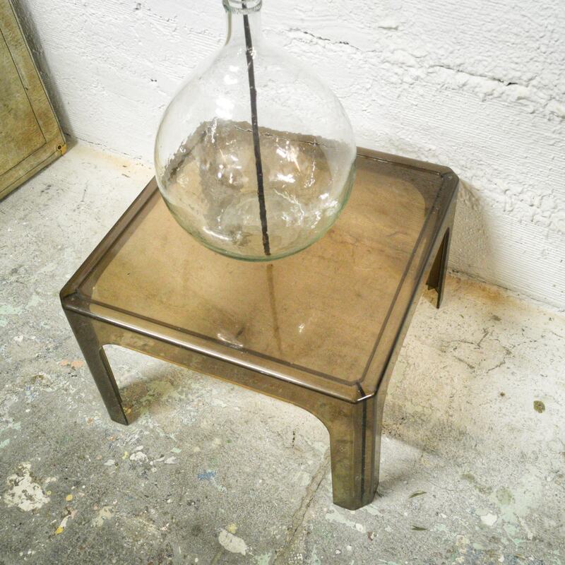 Smoked plexiglas coffee table