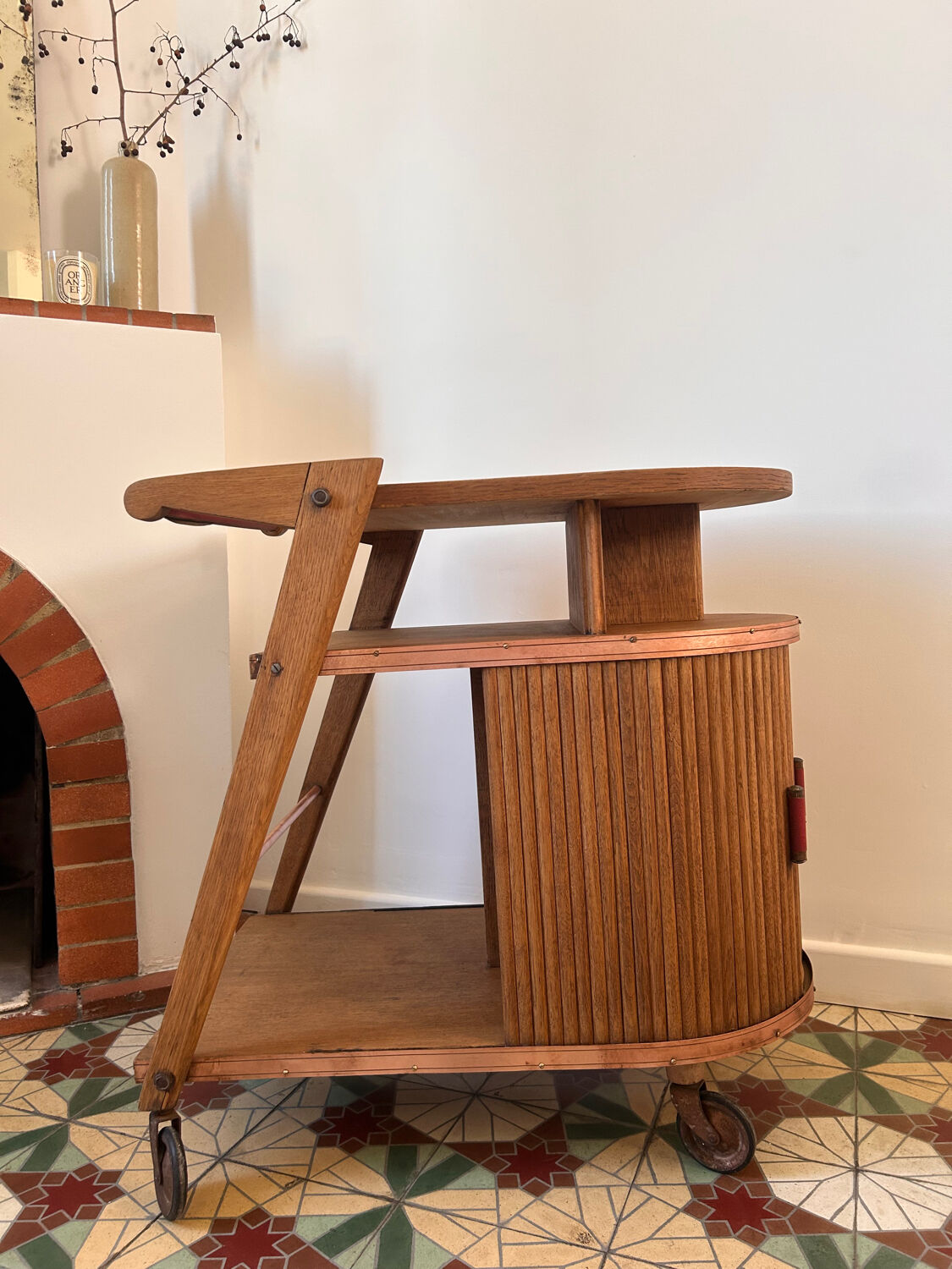 Vintage 50/60 rolling trolley