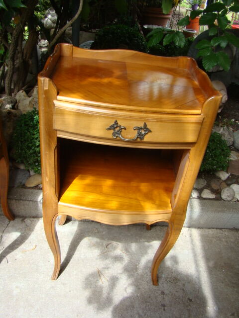 Pair of bedside tone cherry tree