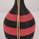 Vintage black and fushia scoubidou bottle