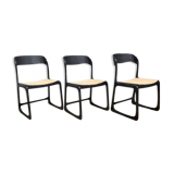 Baumann sled with caning chairs