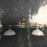 Great hanging double glass, iron and brass.