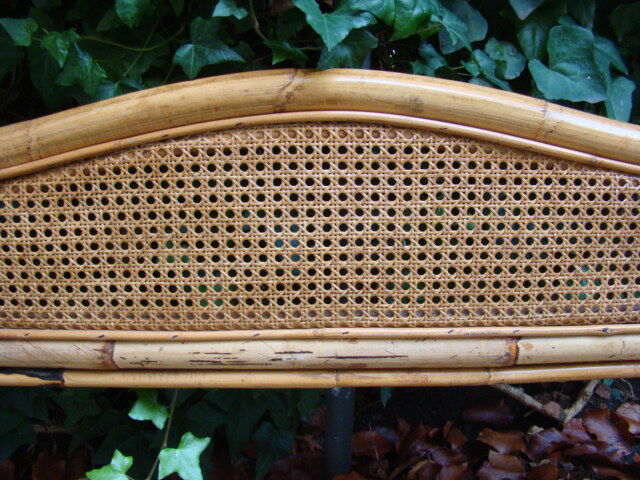 Tête de lit osier rotin ancienne