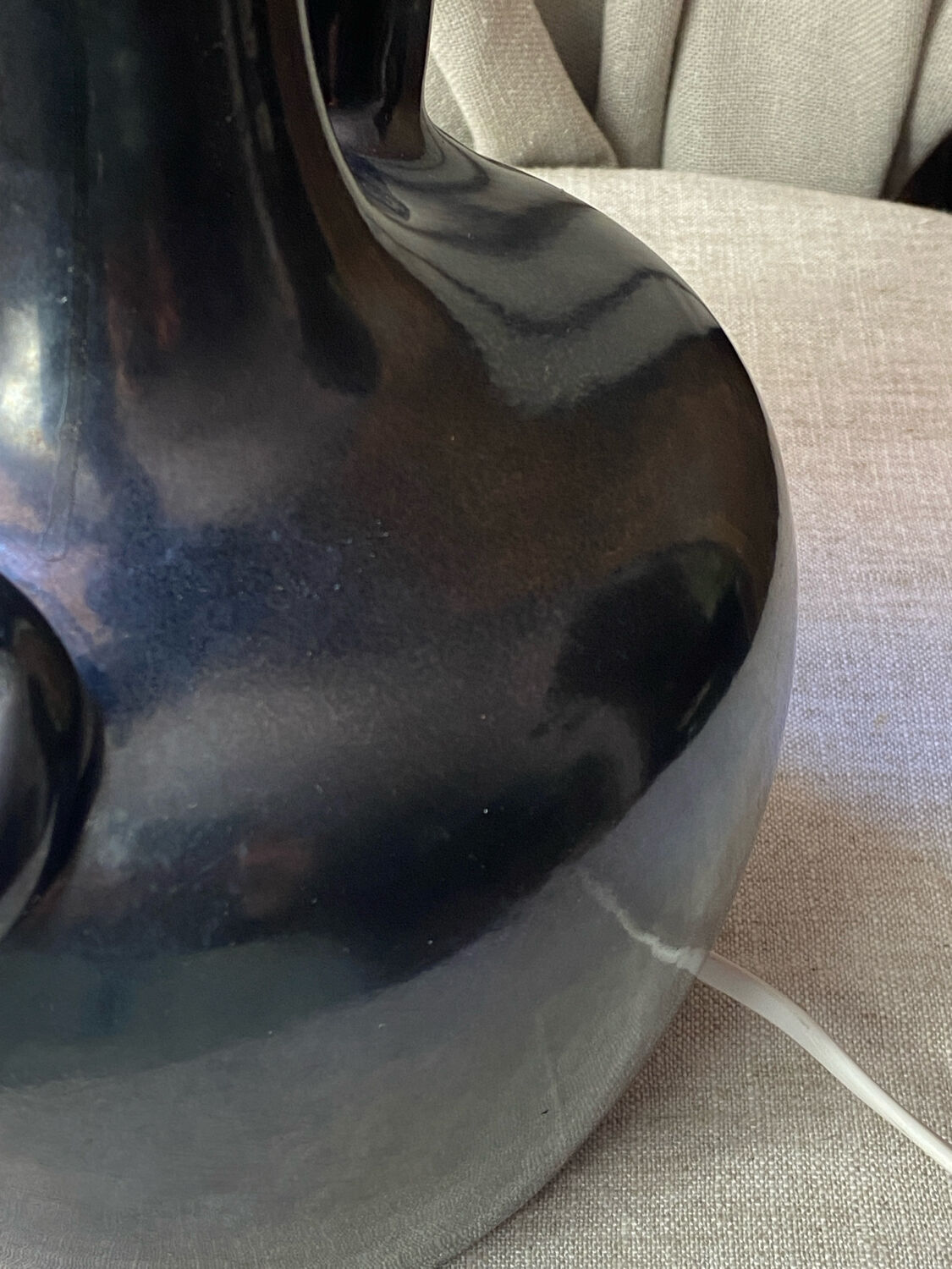 Ceramic lamp base, Sauveur Lunetta, Vallauris