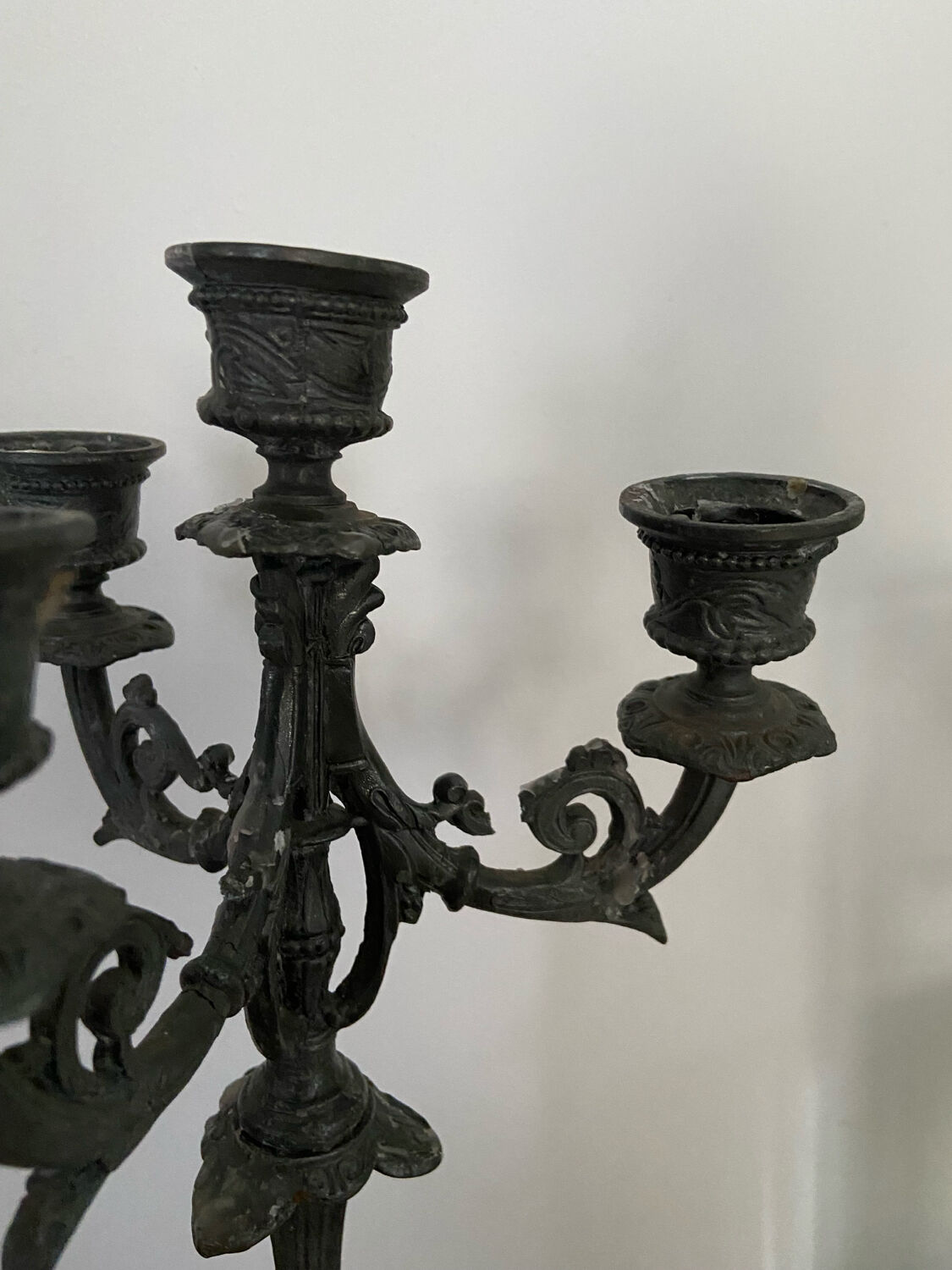 Antique bronze chandelier candelabrum