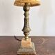 Antique Pair Table Lamps Candle Holders Neo-Classical Louis XVI Gilded Brass Year