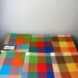 Vintage plaid cotton napkins