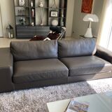 Taupe leather sofas