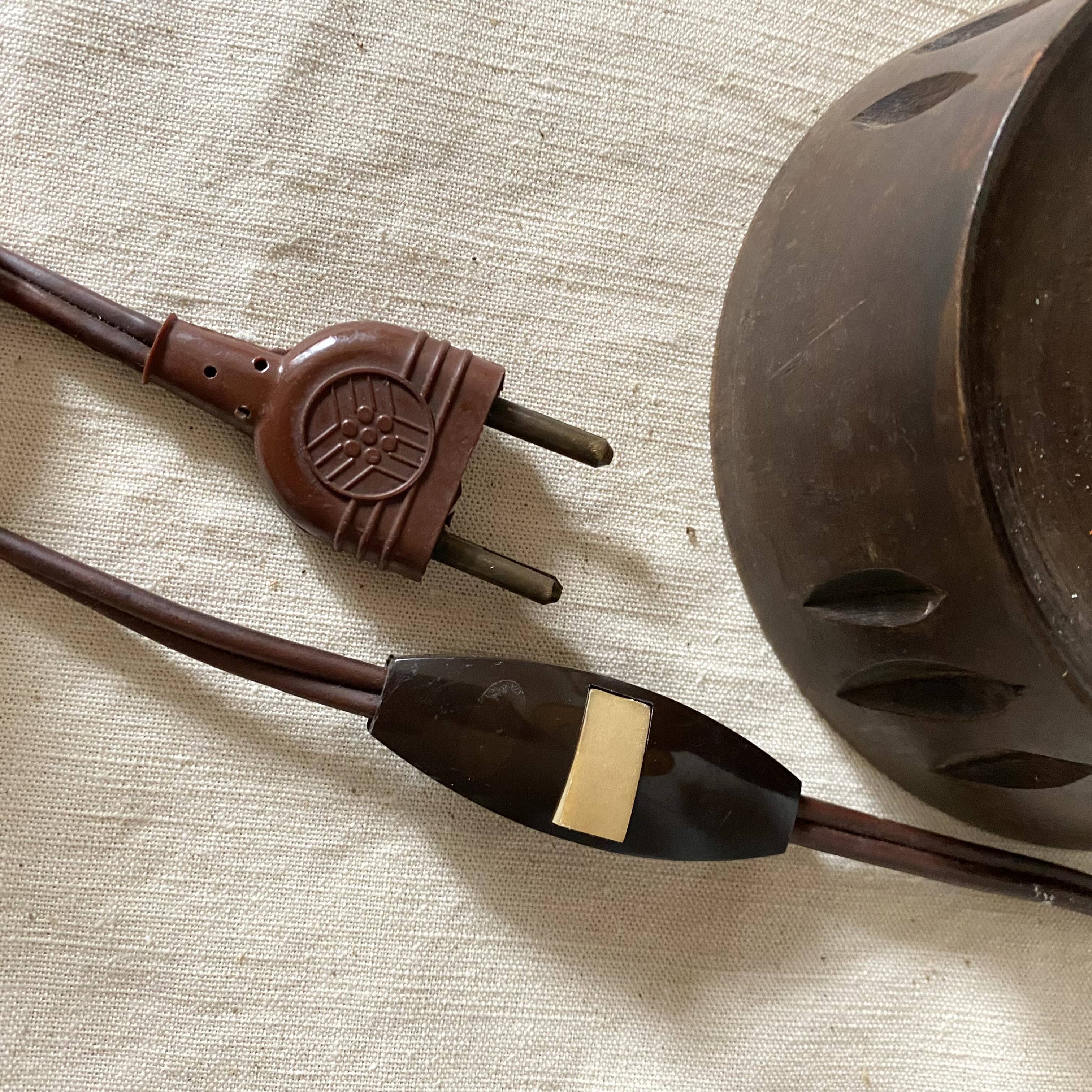 Lampe pied en bois tourné