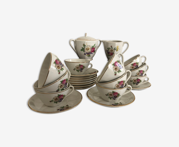 Coffee service Badonviller, opaque porcelain