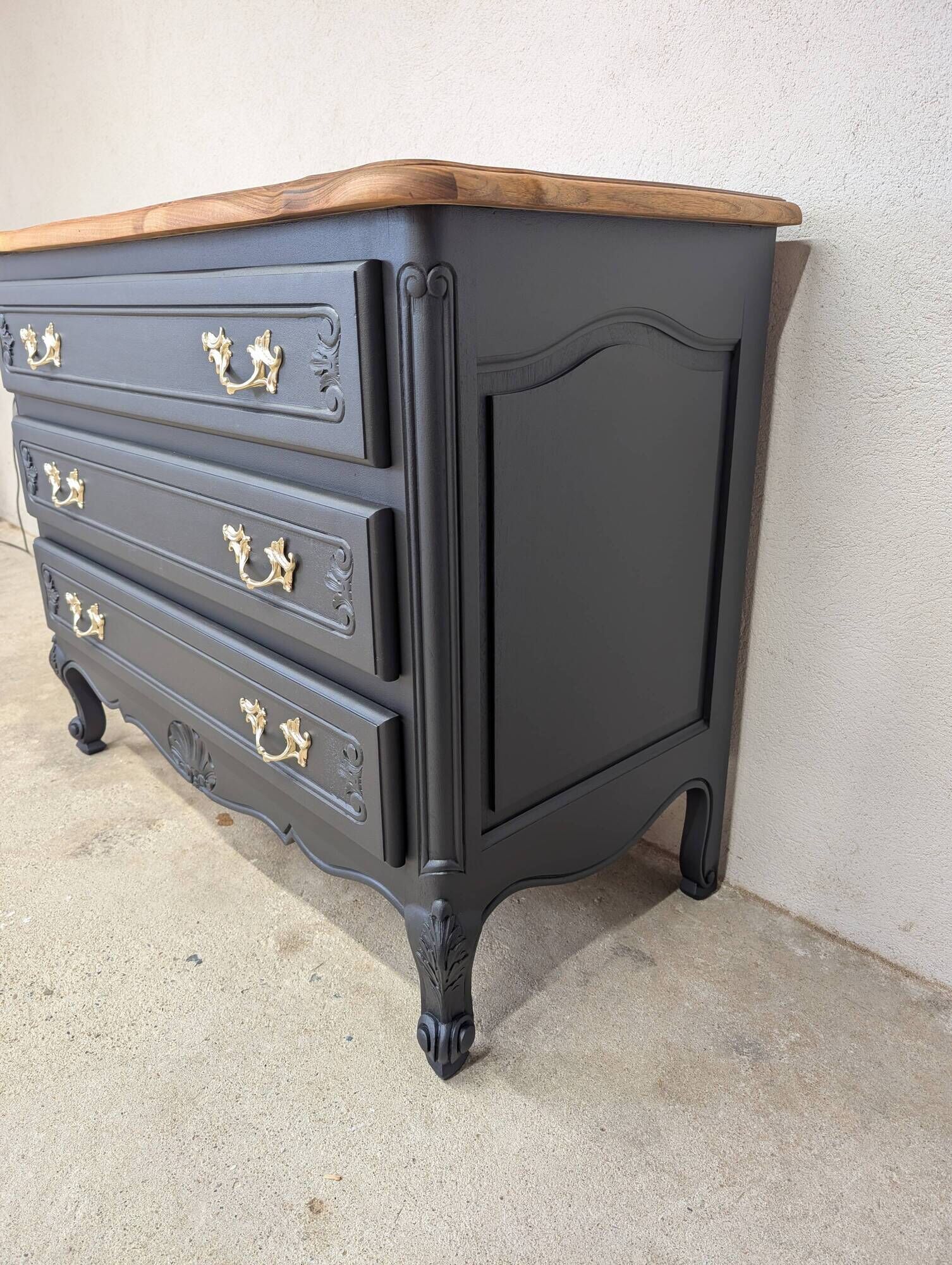 Vintage walnut commode refurbished