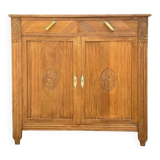 Art Deco buffet in raw and solid oak, 1935.