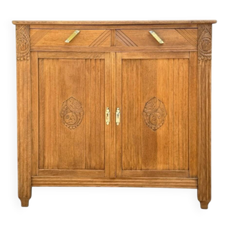 Buffet art déco chêne brut et massif 1935