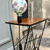 Newspaper holder with bulb