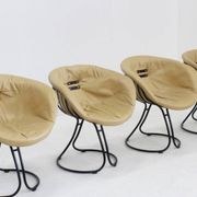 Set of 4 Pan Am dining chairs by Gastone Rinaldi for Rima Italy 1970s