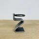 Brutalist wrought iron candlestick "Z"