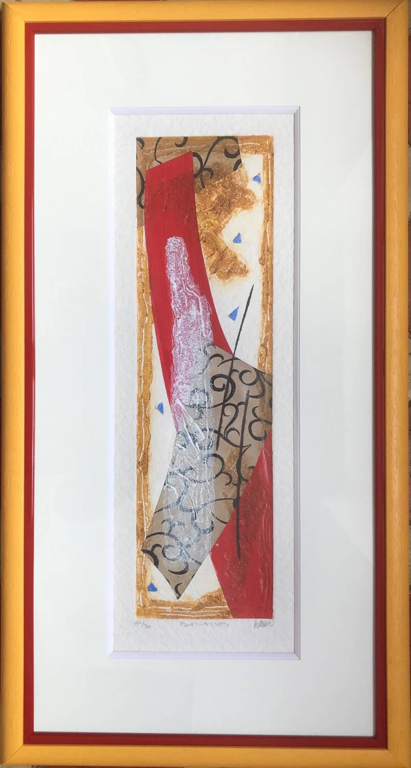 Bernard alligand (1953). embers, 2002. carborundum engraving and collage.
