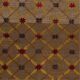 Vintage Hand-Knotted Turkish Karapinar Rug with Lattice Design in Brown, Red and Yellow, 100% Wool
