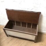 Painted wooden box bench