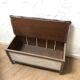 Painted wooden box bench