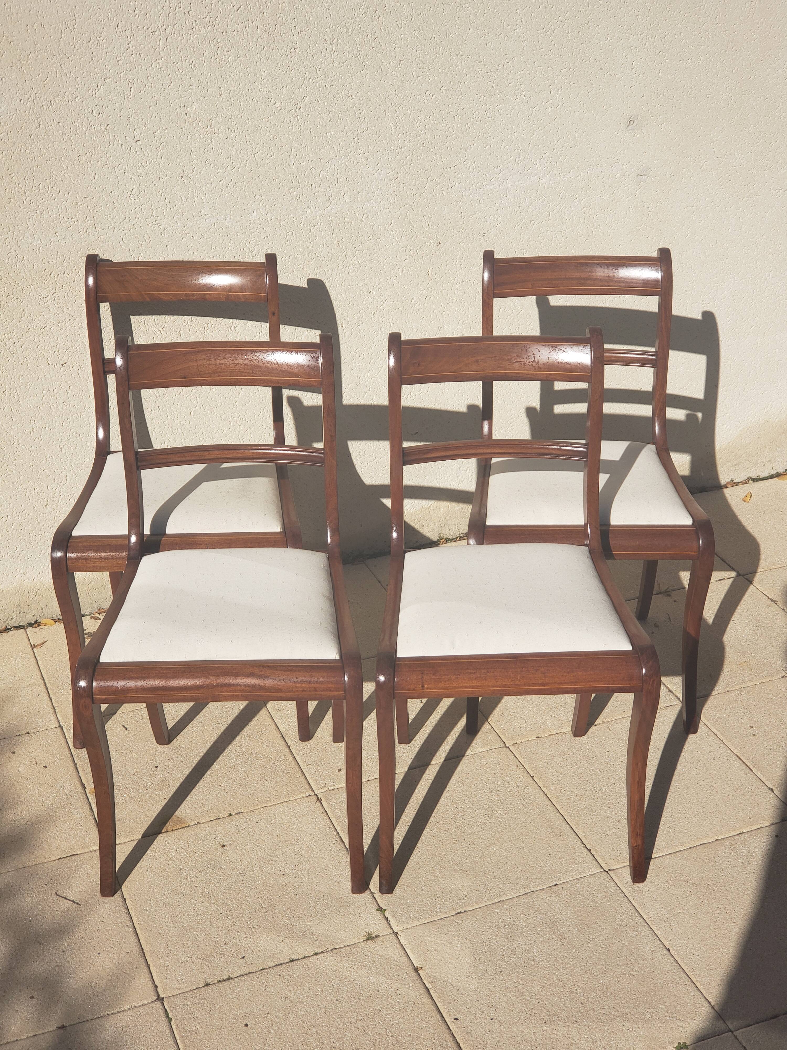 4 Antique Louis Philippe Chairs