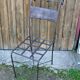Série de 8 chaises de jardin en fer forgé