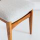 Mid-century boucle linen armchair designed by M. Zielinski, Europe, 1960s.