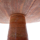 Contemporary italian red travertine dining table