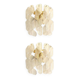 Set of Two Transparent “Ricci” Murano Glass Gold 24k Wall Sconces in Mazzega Style