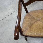 Old 19th century walnut straw armchair n° 2