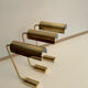 Set de 3 appliques vintage orientable, laiton, France 1970