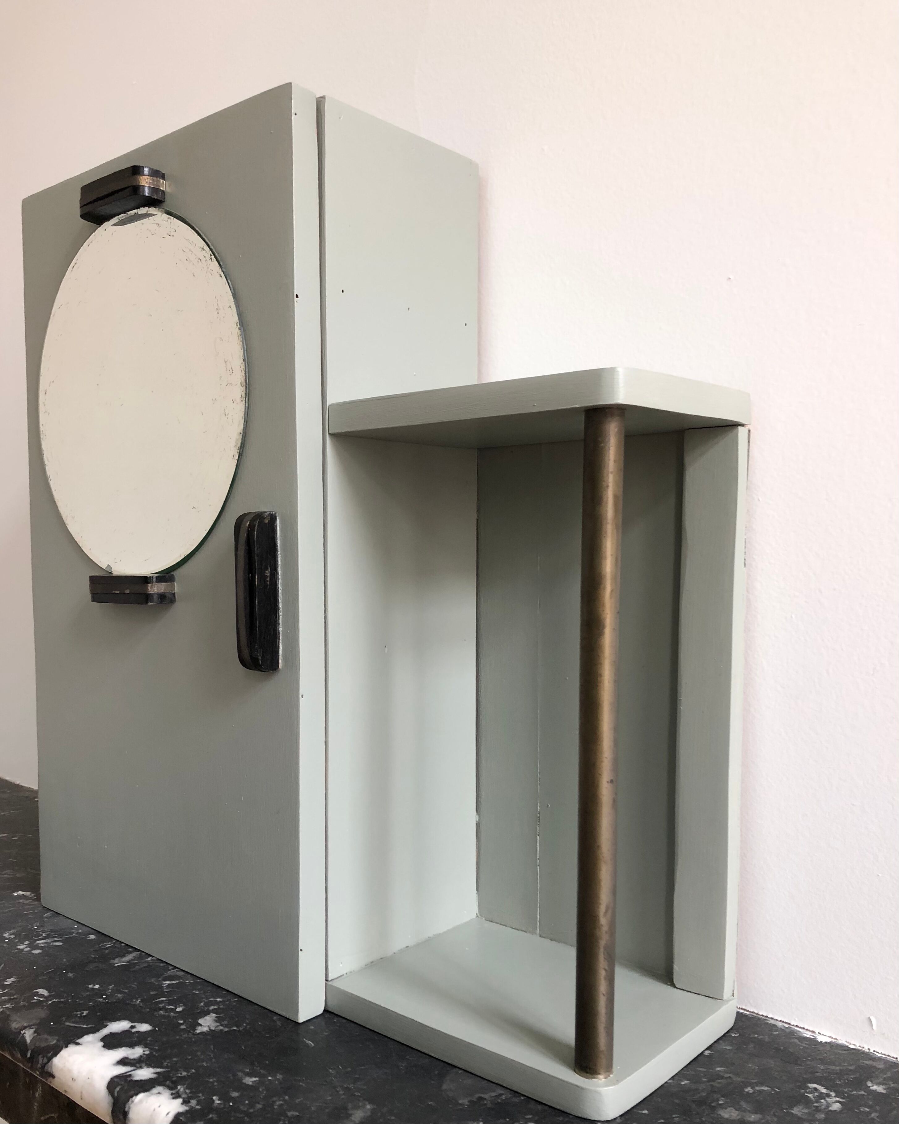Art deco toilet cabinet to hang