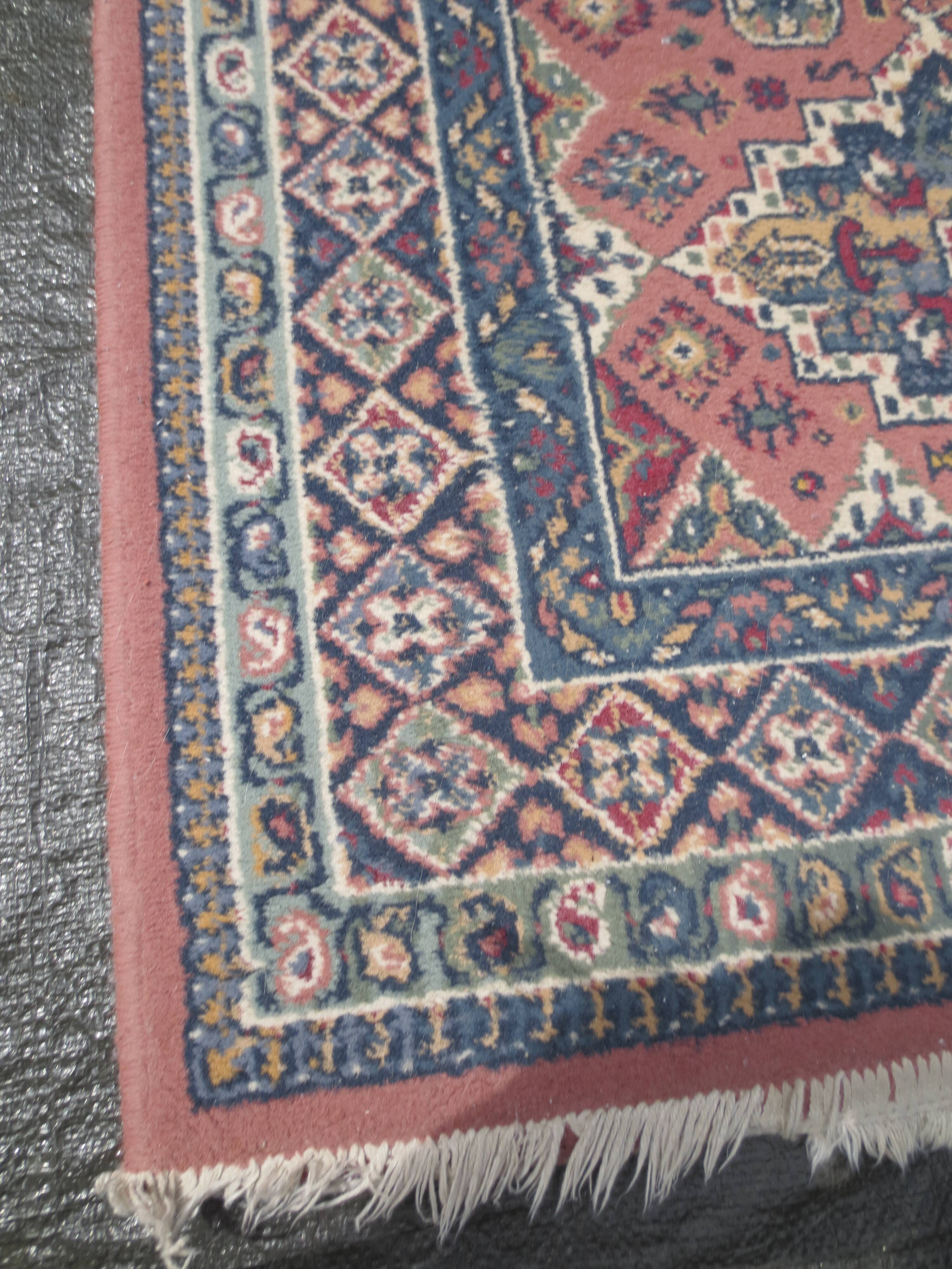 small versatile cotton carpet, oriental décor red blue brick color 155cm X 78 cm
