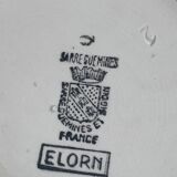 Lot composed of a deep dish and two small serving dishes, Elorn, digoin and sarreguemines model