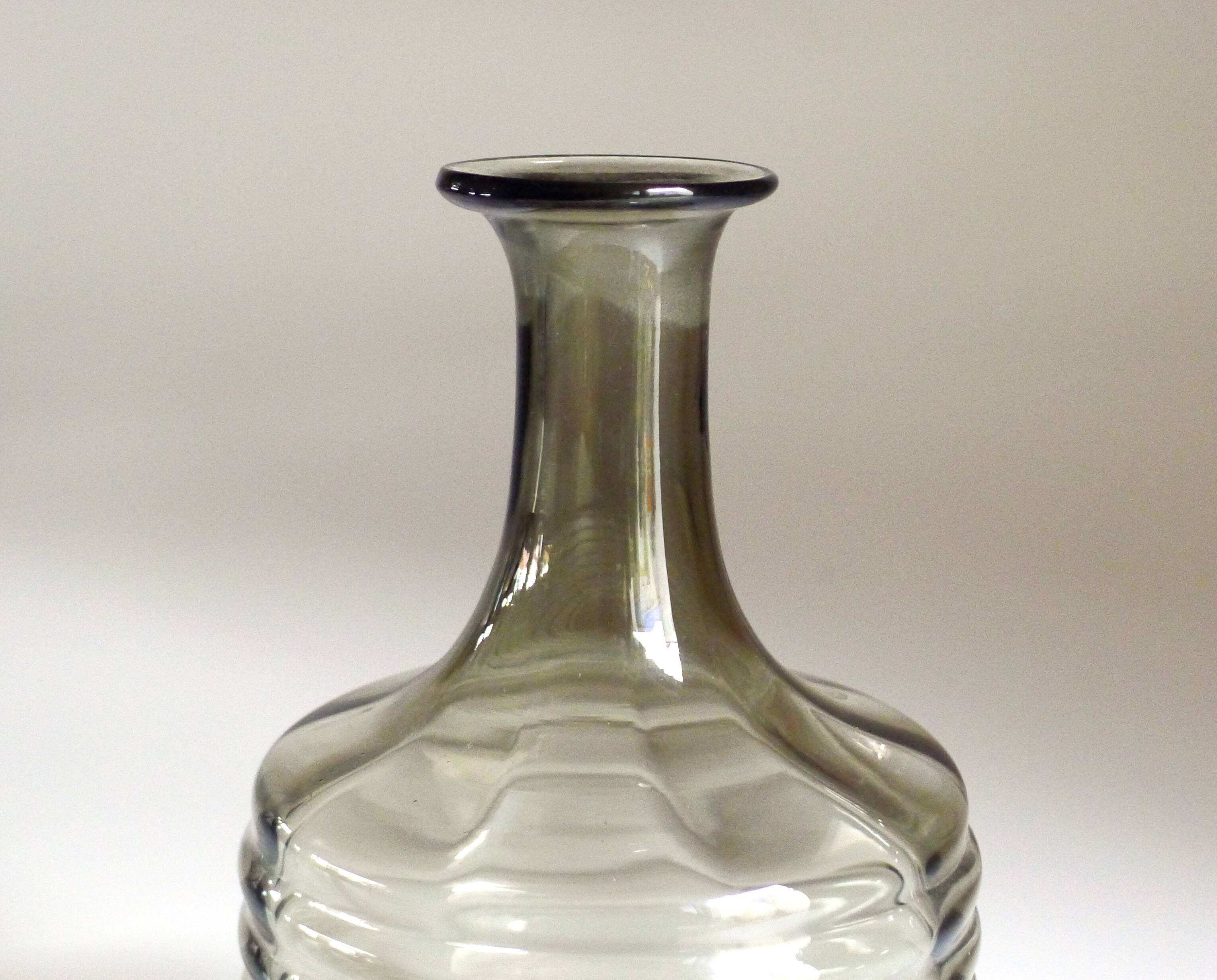 Art Deco Smoked Carafe