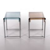 Tables d'appoint vintage en plexiglas Marc Berthier - Set de 2, 1960